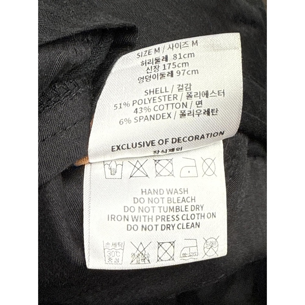 MCM Pants Men's Medium 30x30 Stretch Designer Black Cotton Spandex Blend - Picture 6 of 6